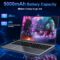 16 inch Laptop, 8GB RAM 256GB Storage Laptop Computer, 5305U Processor, 1920×1200 IPS FHD Display, WiFi, Bluetooth, Webcam, Type-C, 38Wh Battery