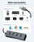 Antool 4-Port USB 3.0 Hub, Aluminum USB Splitter, 2ft Cable, 5 Gbps Data Transfer, USB Extender for Laptop, HDD, Pc, Mac, Mouse, Flash Drive, Keyborad (4-Port)
