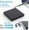 External CD/DVD Drive for Laptop, USB 3.0 CD Burner External DVD Drive with 2 USB Ports and 2 TF/SD Card Slots, DVD Player for Laptop, External CD Drive for Laptop Mac,PC,Windows 11/10/8.1/7