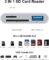 SD Card Reader for iPhone 16 Pro Max/16 Pro/16 Plus/16/15pro Max/15Plus/15Pro/15, USB C Memory Card Reader 3-in-1 Type C TF MicroSD Card Reader Dongle Adapter for iPad MacBook Pro Air Computer Camera