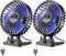 JZCreater USB Desk Fan, Mini Fan Portable, 3 Speeds Desktop Table Cooling Fan, Plug in Power Fan, Rotation Strong Wind, Quiet Personal Small Fan for Home Desktop Office Travel Bedroom, Black (2Pack)