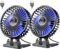 JZCreater USB Desk Fan, Mini Fan Portable, 3 Speeds Desktop Table Cooling Fan, Plug in Power Fan, Rotation Strong Wind, Quiet Personal Small Fan for Home Desktop Office Travel Bedroom, Black (2Pack)