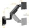 Wall Mount Monitor Arm for 17-49 Inch Ultrawide Monitors, Heavy Duty Single Monitor Mount Holds 44 lbs, Fully Adjustable Gas Spring Monitor Arm Wall Mount, 75×75/100×100 VESA Mount, Black