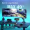 Single Monitor Mount with USB A/C, Ultrawide Monitor Arm for 17 to 49 inch Heavy Duty Monitor, Holds 44 lbs, Adjustable Gas Spring Monitor Arm Desk Mount with Clamp and Grommet Base, Black