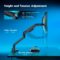 Single Monitor Mount with USB A/C, Ultrawide Monitor Arm for 17 to 49 inch Heavy Duty Monitor, Holds 44 lbs, Adjustable Gas Spring Monitor Arm Desk Mount with Clamp and Grommet Base, Black