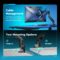 Single Monitor Mount with USB A/C, Ultrawide Monitor Arm for 17 to 49 inch Heavy Duty Monitor, Holds 44 lbs, Adjustable Gas Spring Monitor Arm Desk Mount with Clamp and Grommet Base, Black