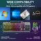 Wireless Gaming Keyboard and Mouse Combo, RGB Backlit Rechargeable 2000 mAh Battery, Mechanical Feel Anti-ghosting Keyboard + 6D 4800DPI Mice for PC Gamer