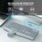 Wireless Keyboard and Mouse Combo, ULSOU 2.4G Full-Sized Ergonomic Computer Keyboard with Wrist Rest and 3 Level DPI Adjustable Wireless Mouse for Windows, Mac OS Desktop/Laptop/PC(Grey)