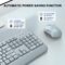Wireless Keyboard and Mouse Combo, ULSOU 2.4G Full-Sized Ergonomic Computer Keyboard with Wrist Rest and 3 Level DPI Adjustable Wireless Mouse for Windows, Mac OS Desktop/Laptop/PC(Grey)