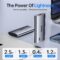 SSK Portable SSD 2TB, up to 2000MB/s External Solid State Drives, USB 3.2 Gen2X2 NVMe SSD External Hard Drive, Ultra Low Power for iPhone 15/ MacBook/Pro/OTG Phone/Laptops