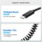 Cable Matters USB to USB C Coiled Cable with 3A/15W Fast Charging 1-4 Feet, Support Apple CarPlay, Android Auto, Coiled USB A to USB C Cable, for iPhone 16/15 Pro Max Plus, Galaxy S23, iPad