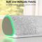 SOULION R50 Bluetooth Computer Speakers for Desktop PC Monitor White,Wired USB Powered 3.5mm Aux PC Speakers Sound Bar,4 Modes LED Lights with Switch Button,Surround Sound Soundbar for Computer
