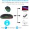 Wireless Bluetooth Mouse for Laptop, Rechargeale Computer Mouse 2.4GHz Optical (Bluetooth+USB A+USB C) Dual Receivers Mice- 1600DPI LED Quiet Click for Apple MacBook Laptop Tablet PC Computer,Black