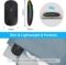 Wireless Bluetooth Mouse for Laptop, Rechargeale Computer Mouse 2.4GHz Optical (Bluetooth+USB A+USB C) Dual Receivers Mice- 1600DPI LED Quiet Click for Apple MacBook Laptop Tablet PC Computer,Black