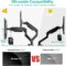 WALI Dual Monitor Mount, Adjustable Gas Spring Monitor Desk Stand for 2 Monitors, Heavy Duty Monitor Arm up to 34 Inch Screen, Hold up to MAX 19.8lbs, Max Mounting Holes 100x100mm (GSMP002N), Black