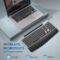 Ergonomic Wireless Keyboard with Wrist Rest-Low-Profile,Phone/Tablet Holder,Quiet Design，Windows & Mac OS，Full Size Cordless USB Computer Keyboard for Desktop,Laptop, PC, Mac, Windows-Grey