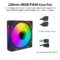 PANO-MOUNTS 120mm ARGB Fan Infinity Mirror Reverse Airflow 5V 3Pin Addressable RGB PWM PC Computer Water Cooler CPU Case Fan 500-1500RPM Black 3-Pack