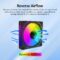 PANO-MOUNTS 120mm ARGB Fan Infinity Mirror Reverse Airflow 5V 3Pin Addressable RGB PWM PC Computer Water Cooler CPU Case Fan 500-1500RPM Black 3-Pack