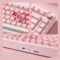 YUNZII B75 PRO Wireless Mechanical Keyboard,75% Layout with Knob,Hot Swap Gasket Custom Structure,Creamy Pre-lubed Switches,RGB Backlit,Bluetooth/Type-C/2.4G for Win/Mac(Milk Switch,Pink)