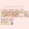 PBT Keycaps 126 Keys MOA Profile Cute Keycaps Dye-Sublimation Rainbow Candy Keycaps Set Custom Keycaps for Cherry Gateron MX Swithes Mechanical Keyboards