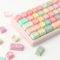 PBT Keycaps 126 Keys MOA Profile Cute Keycaps Dye-Sublimation Rainbow Candy Keycaps Set Custom Keycaps for Cherry Gateron MX Swithes Mechanical Keyboards