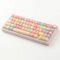 PBT Keycaps 126 Keys MOA Profile Cute Keycaps Dye-Sublimation Rainbow Candy Keycaps Set Custom Keycaps for Cherry Gateron MX Swithes Mechanical Keyboards