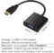 HDMI to VGA, Gold-Plated HDMI to VGA Adapter (Male to Female) for Computer, Desktop, Laptop, PC, Monitor, Projector, HDTV, Chromebook, Raspberry Pi, Roku, Xbox and More – Black