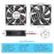 Wathai IP67 Waterproof 80mm x 25mm 12V Cooling DC Fan for RV Fridge Exhaust Ventilation Dual Ball High Speed DIY Cooler 12 v Fans 2 Pack