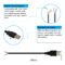 5Pcs 3.2Ft 22AWG USB 2.0 Male 2Pin Pigtail Cable, 3A 5V USB Type A 2 Core Bare Wire Open End Extension Cable for DIY Repair Cable