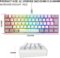 Snpurdiri 60% Wired Gaming Keyboard, RGB Backlit Mini Keyboard, Waterproof Small Ultra-Compact 61 Keys Keyboard for PC/Mac Gamer, Typist, Travel, Easy to Carry on Business Trip(Grey-White)