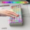Snpurdiri 60% Wired Gaming Keyboard, RGB Backlit Mini Keyboard, Waterproof Small Ultra-Compact 61 Keys Keyboard for PC/Mac Gamer, Typist, Travel, Easy to Carry on Business Trip(Grey-White)
