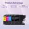 LC201XL Ink Cartridges (5-Pack, 2BK/1C/1M/1Y) Compatible LC201BK LC201C LC201M LC201Y Ink Cartridge Replacement for Brother LC201 LC203 XL Ink Cartridges MFC-J485DW MFC-J460DW MFC-J680DW Printer