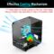 ElectroCookie Raspberry Pi 3 Case, Aluminum Mini Tower Case with Cooling Fan and Color Changing Ambient Light (Silver & Dark Gray)