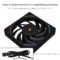 Thermalright TL-K12 120mm CPU Cooler Fan, Computer Case Fan, 4PIN PWM Control, 2150RPM, PC Performance Fan for S-FDB Bearing,Wind Pressure Fan(Black)