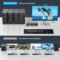 8K DisplayPort KVM Switch 1 Monitor 4 Computers 4K@144Hz DP1.4 KVM Switches 4 Computers Sharing 1 Monitor and 4 USB3.0 Devices with IR Remote Control and 4 USB 3.0 Cables