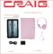 Craig CMP840 BUN-PK-HD Quad Core 10.1 in. Tablet with Keyboard Case & Headphones in Pink