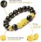 FengShui Wealth And Luck Bracelet, Feng Shui Black Obsidian Pixiu Wealth Bracelet Prosperity Buddha Beads Elastic Bracelet for Women Men Jewelry