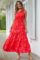 PRETTYGARDEN Women’s Summer Floral Maxi Dress Knot One Shoulder Sleeveless Ruffle Flowy Boho Beach Wedding Guest Dresses