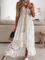 CUPSHE Women’s Summer Dresses Sleeveless Lace Casual Tassel Beach Spaghetti Straps Flowy Maxi Sun Dress