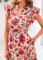 PRETTYGARDEN Women’s 2025 Summer Floral Midi Dress Cap Sleeve V Neck Ruffle Long Flowy Boho Casual Beach Vacation Dresses