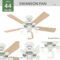 Hunter 50885 Swanson Ceiling Fan 44 inches Fresh White