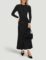 ZESICA Women’s Long Sleeve Sweater Dress Fall Crewneck Ribbed Knit Pleated A-Line Maxi Wedding Guest Dresses