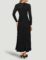 ZESICA Women’s Long Sleeve Sweater Dress Fall Crewneck Ribbed Knit Pleated A-Line Maxi Wedding Guest Dresses