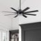 Honeywell Ceiling Fans Xerxes Modern 62 Inch Ceiling Fan with Light, Remote Control Fan, LED Indoor Fan with 8 Blades, Matte Black and Ash Blade Finish Options, Matte Black (51473-01)