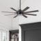 Honeywell Ceiling Fans Xerxes Modern 62 Inch Ceiling Fan with Light, Remote Control Fan, LED Indoor Fan with 8 Blades, Matte Black and Ash Blade Finish Options, Matte Black (51473-01)