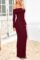 PRETTYGARDEN Women’s Winter Sweater Dress Long Sleeve Off Shoulder Slit Maxi Bodycon Cocktail Party Dresses