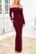PRETTYGARDEN Women’s Winter Sweater Dress Long Sleeve Off Shoulder Slit Maxi Bodycon Cocktail Party Dresses