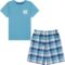 Boys Pajamas Set- 4-Piece Summer PJs Short Sleeve Tee & Shorts, Boys’ Sleepwear, Teens Kids Pajama Sizes 5-20