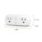 HBN Smart Plug 15A, WiFi&Bluetooth Outlet Extender Dual Socket Plugs Works with Alexa, Google Home Assistant, Remote Control with Timer Function, No Hub Required, ETL Certified, 2.4G WiFi Only