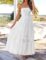 ZESICA Women’s 2025 Summer Bohemian Strapless Off Shoulder Lace Trim Backless Flowy A Line Beach Long Maxi Dress